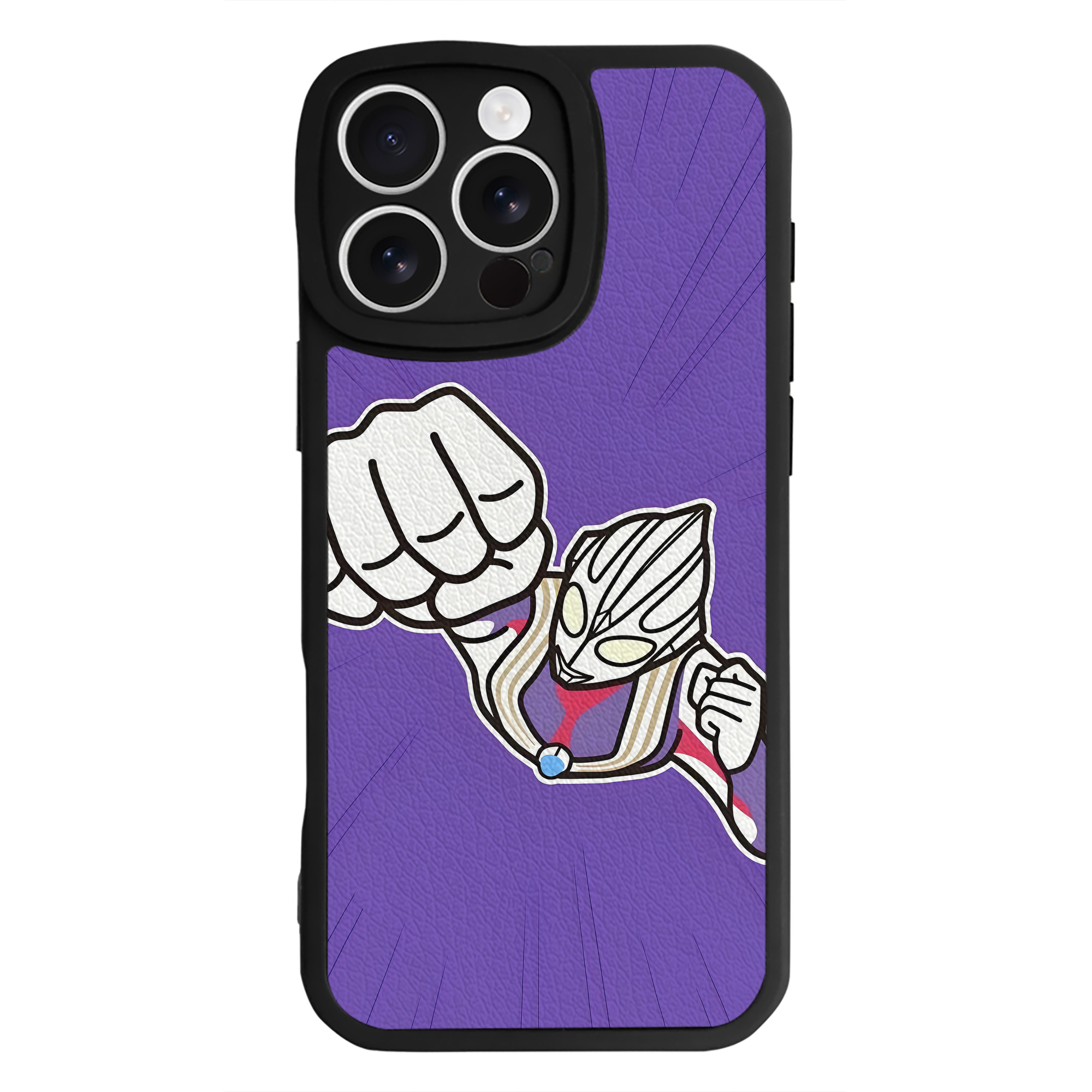 （画像用） ウルトラマン Ultraman 【iPhone 16シリーズ対応】シリコンスマホケース（レザー調） 材質：シリコン